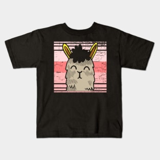 Pink Alpaca Llama Kids T-Shirt